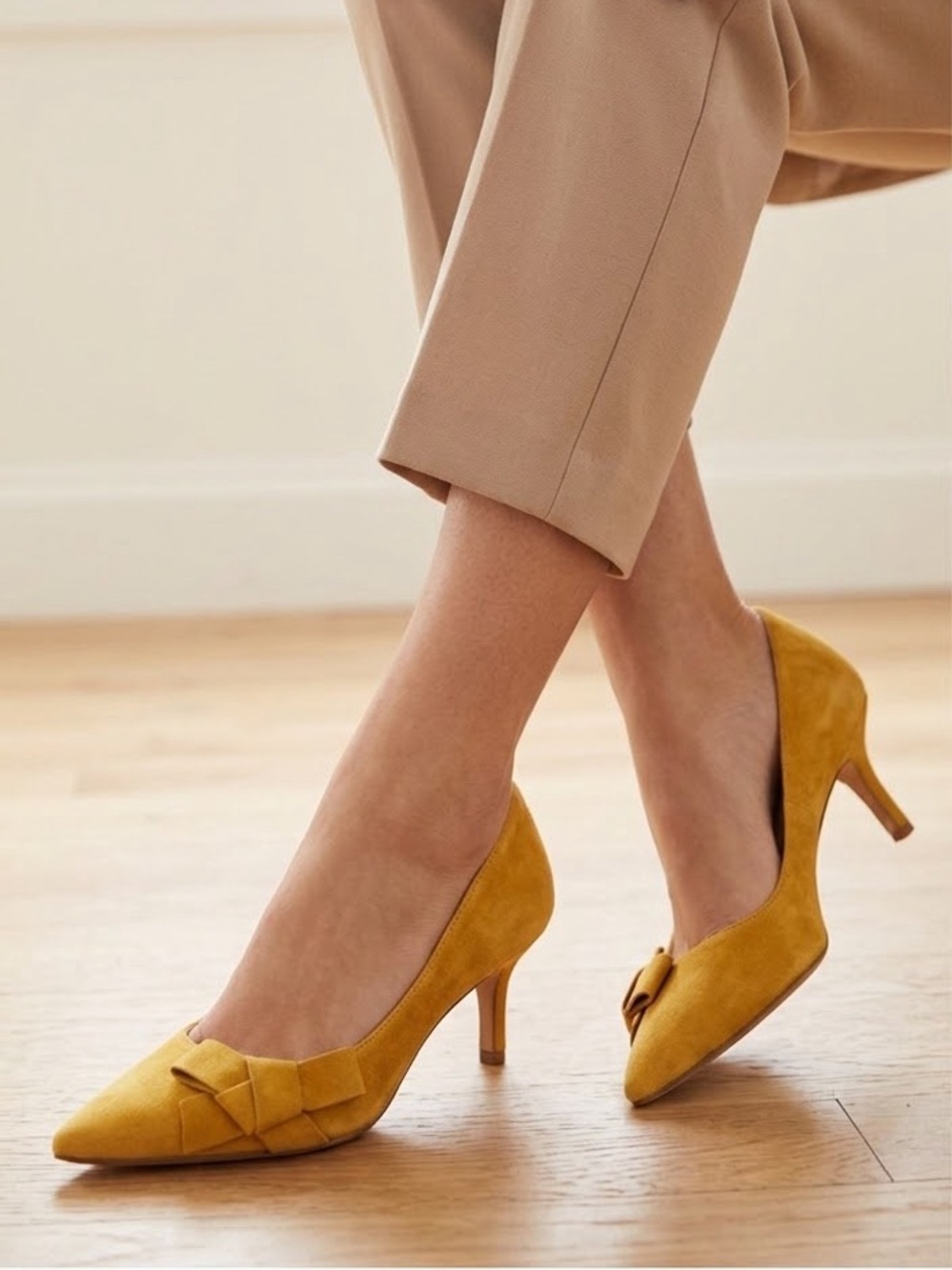 Suede Pointy Toe Heels